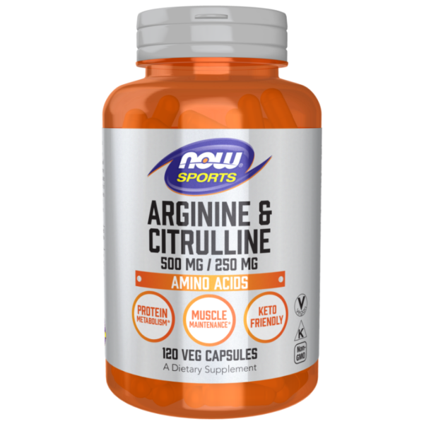 Arginine & Citrulline 500mg/250mg 120 Veg Capsules