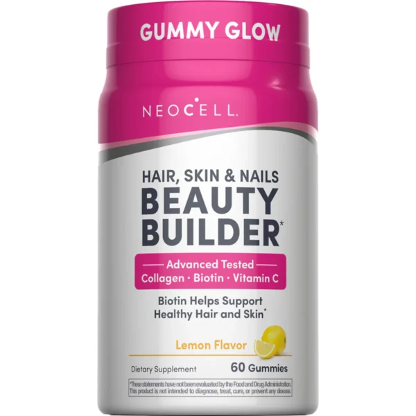 Beauty Builder Hair, Skin & Nails Gummies Lemon Flavor