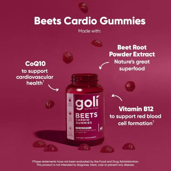 Beets cardio gummies, beetroot  60 gummies