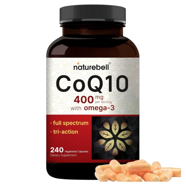 Co Q10 400 mg + omega 3 240 veg cap