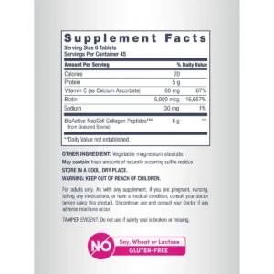 Grassfed Collagen Peptides + C & Biotin, 270 Caplets