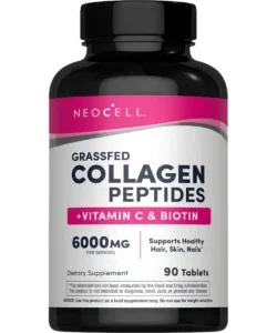 Grassfed Collagen Peptides + C & Biotin, 90 Caplets