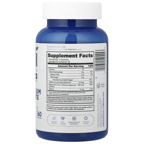 Magnesium Zero sugar gummies 260 mg