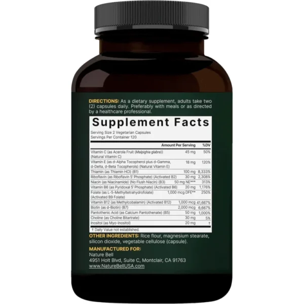 Methylated B complex 240 veg cap