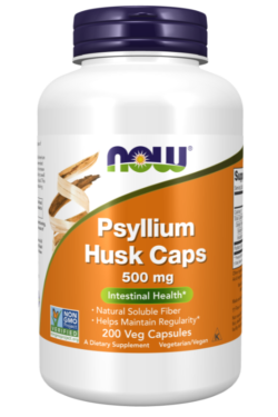 Psyllium Husk 500mg 200 Veg Capsules