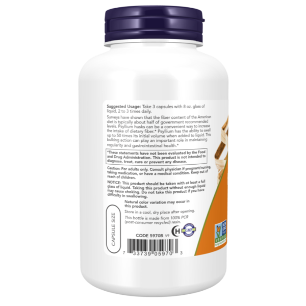 Psyllium Husk 500mg 200 Veg Capsules