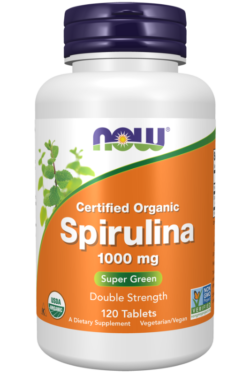 Spirulina, Double Strength, Organic 1000 mg 120 Tablets.