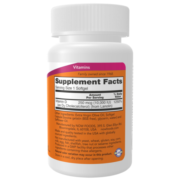 Vitamin D3 10,000 IU 120 Softgels