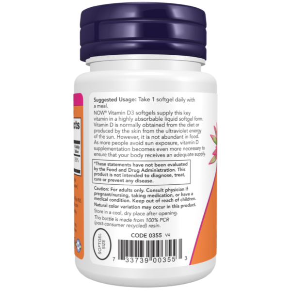 Vitamin D3 2000 IU  120 Softgels