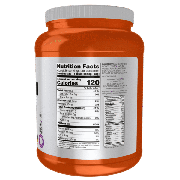 Whey Protein Isolate, Creamy Vanilla Powder 816g