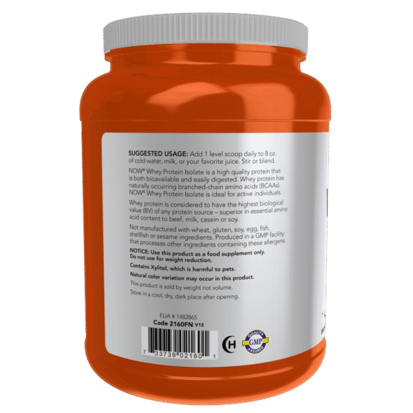 Whey Protein Isolate, Creamy Vanilla Powder 816g